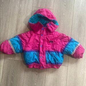 Vintage L.L. Bean Children’s Parka 90s 80s Colorful Winter Coat Toddler Sz 12 24